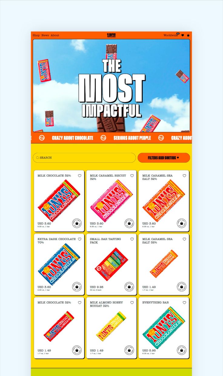 Chocolate Bars E-commerce Store