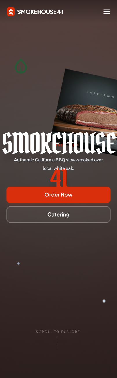 Smokehouse 41 Hero Section Preview
